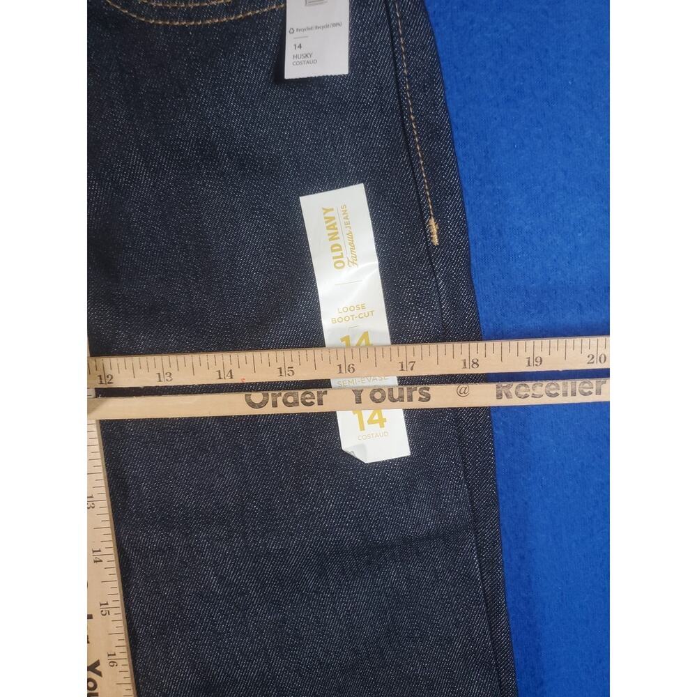 Old Navy Loose Boot-Cut Husky Women's Denim Jeans Size 14 straight Thigh - Picture 11 of 16